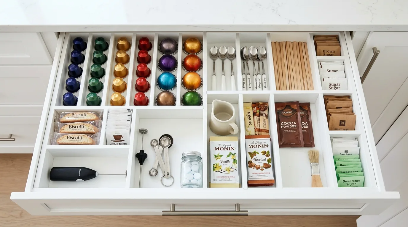 Add a tray to keep the station contained